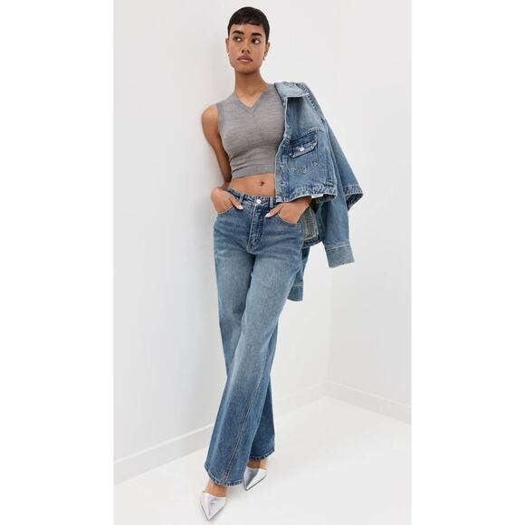 A.L.C. Abbott Straight Leg Denim in Medium Wash 25 - Picture 5 of 5